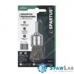 Spartus Szczotka pędzelkowa fi 25mm, drut nierdzewny falisty 0,3mm, trzpień 6mm