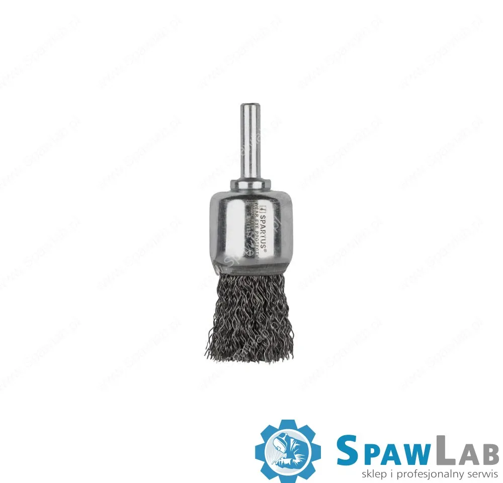 Spartus Szczotka pędzelkowa fi 25mm, drut stalowy falisty 0,3mm, trzpień 6mm, zdjęcie 2