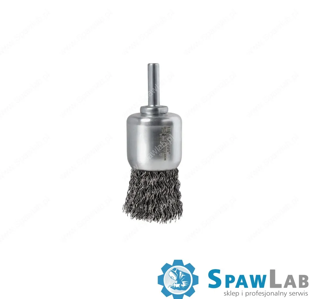 Spartus Szczotka pędzelkowa fi 30mm, drut stalowy falisty 0,3mm, trzpień 6mm, zdjęcie 2