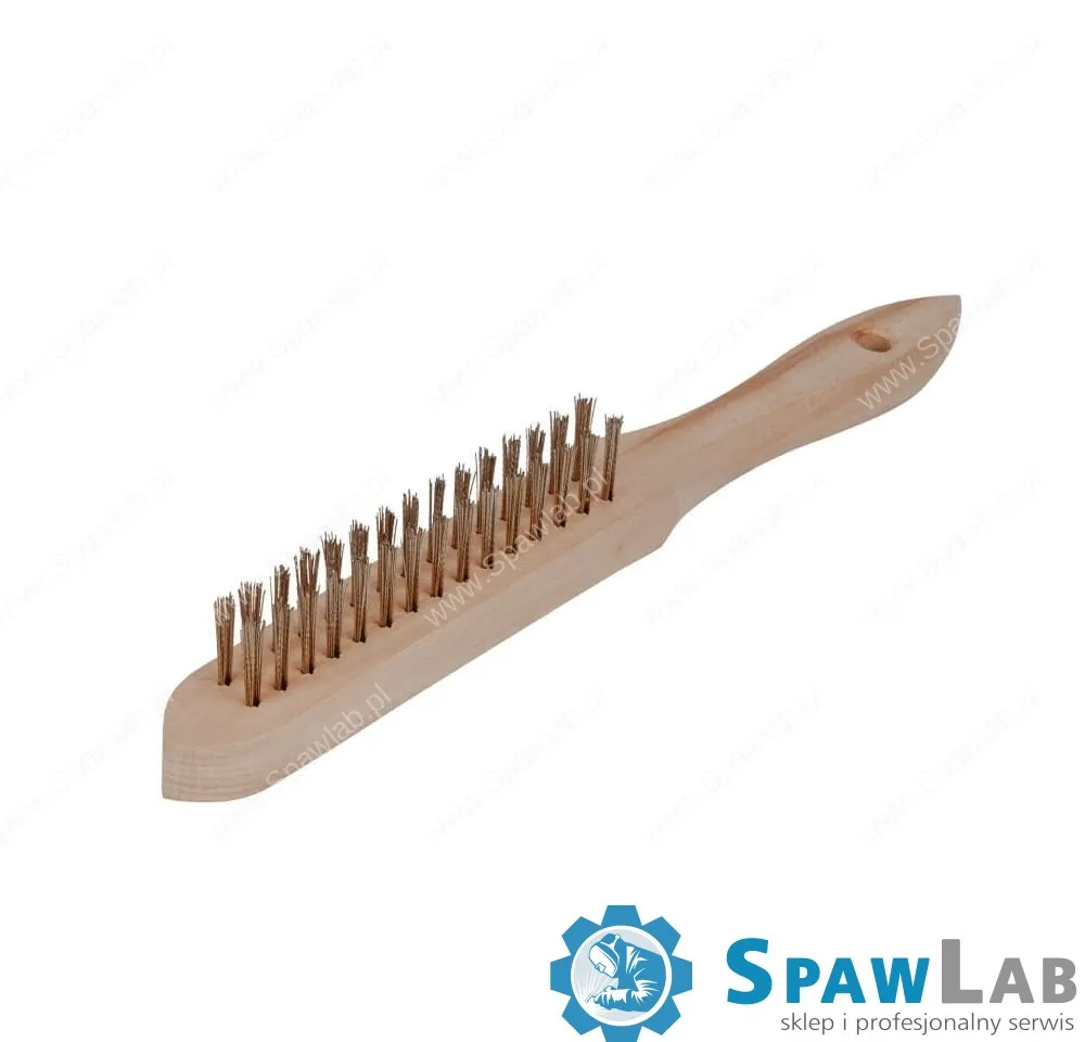 Spartus Szczotka ręczna 2-rzędowa drut stalowy mosiądzowany 0,3mm