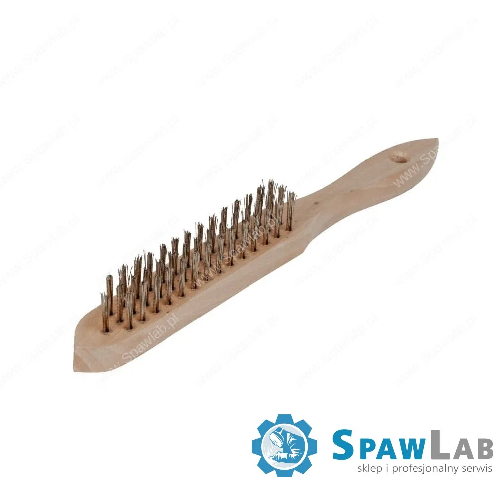 Spartus Szczotka ręczna 3-rzędowa drut stalowy mosiądzowany 0,3mm
