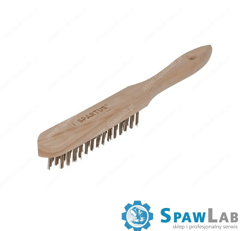 Spartus Szczotka ręczna 3-rzędowa drut stalowy mosiądzowany 0,3mm, zdjęcie 2