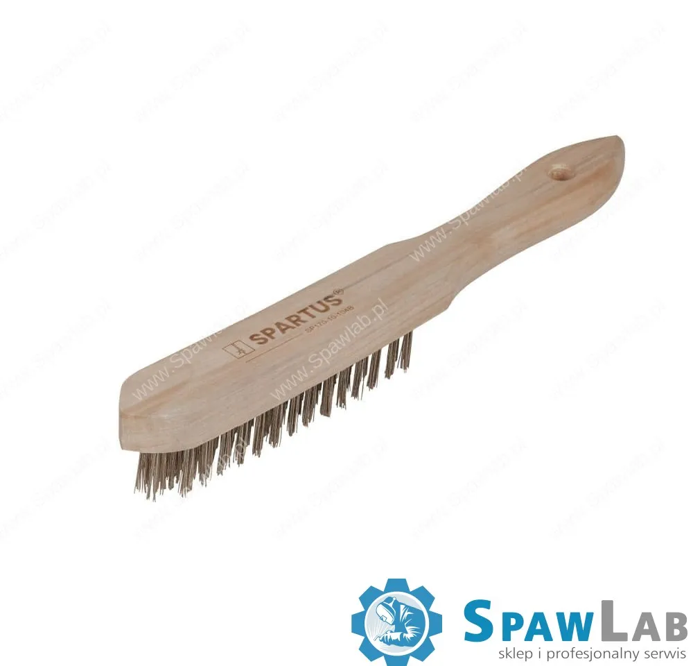 Spartus Szczotka ręczna 4-rzędowa drut stalowy mosiądzowany 0,3mm, zdjęcie 2