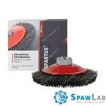 Spartus Szczotka stożkowa fi 100mm, drut stalowy falisty 0,3mm, gwint M14