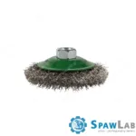 Spartus Szczotka stożkowa fi 100x10mm, drut nierdzewny falisty 0,3mm, gwint M14, zdjęcie 2