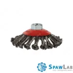 Spartus Szczotka stożkowa fi 115mm, drut stalowy splatany 0,5mm, gwint M14, zdjęcie 2