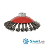 Spartus Szczotka stożkowa fi 125mm, drut stalowy splatany 0,5mm, gwint M14, zdjęcie 2