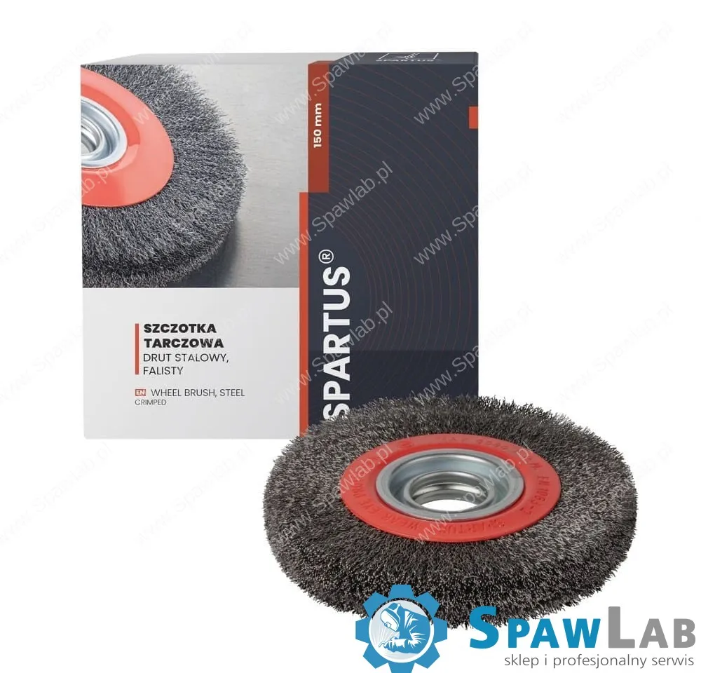 Spartus Szczotka tarczowa fi 150x25mm, drut stalowy falisty 0,3mm