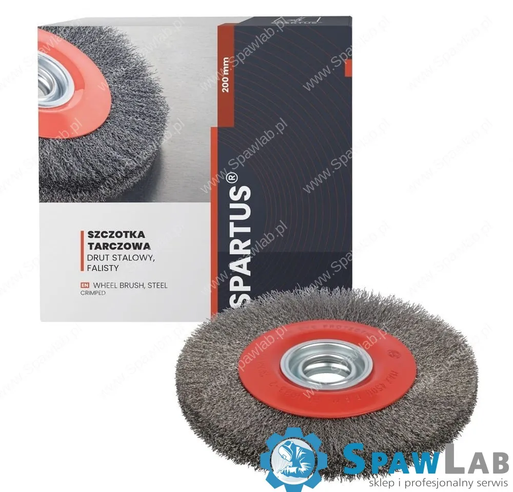 Spartus Szczotka tarczowa fi 200x25mm, drut stalowy falisty 0,3mm