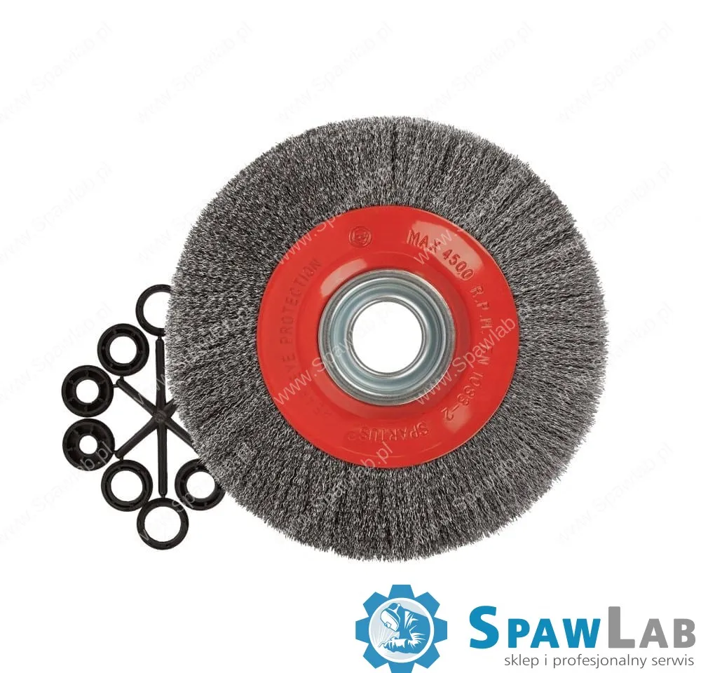 Spartus Szczotka tarczowa fi 200x25mm, drut stalowy falisty 0,3mm, zdjęcie 2
