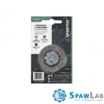 Spartus Szczotka tarczowa fi 50mm trzpieniowa, drut nierdzewny falisty 0,3mm, trzpień 6mm