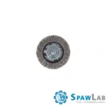 Spartus Szczotka tarczowa fi 50mm trzpieniowa, drut nierdzewny falisty 0,3mm, trzpień 6mm, zdjęcie 2