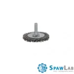 Spartus Szczotka tarczowa fi 50mm trzpieniowa, drut nierdzewny falisty 0,3mm, trzpień 6mm, zdjęcie 3