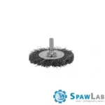 Spartus Szczotka tarczowa fi 63mm trzpieniowa, drut stalowy falisty 0,3mm, trzpień 6mm, zdjęcie 3