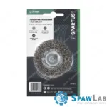 Spartus Szczotka tarczowa fi 75mm trzpieniowa, drut nierdzewny falisty 0,3mm, trzpień 6mm