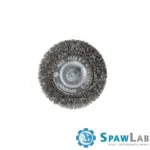 Spartus Szczotka tarczowa fi 75mm trzpieniowa, drut nierdzewny falisty 0,3mm, trzpień 6mm, zdjęcie 2