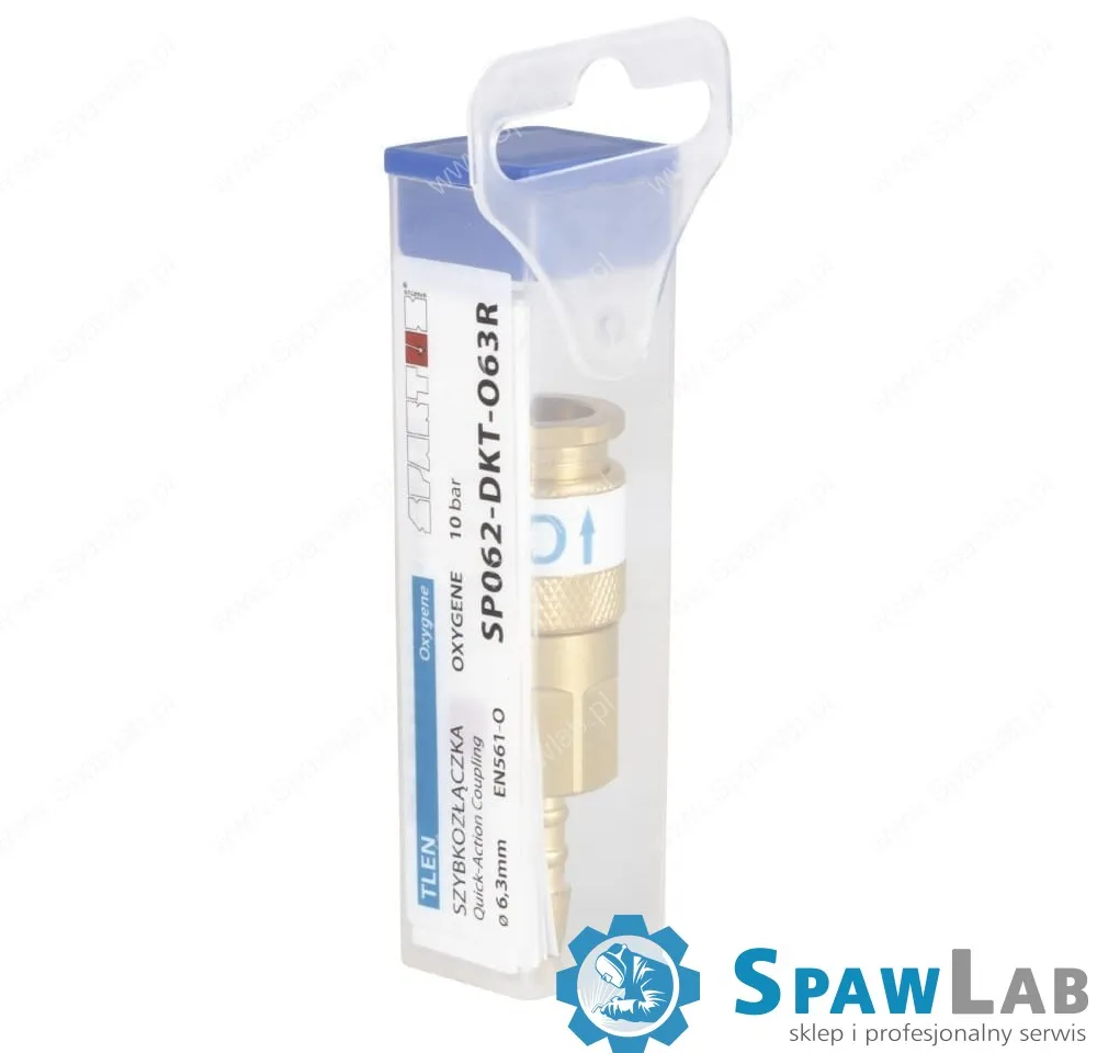 Spartus Szybkozłączka przypalnikowa - gniazdo na wąż fi 6,3mm (tlen), zdjęcie 2