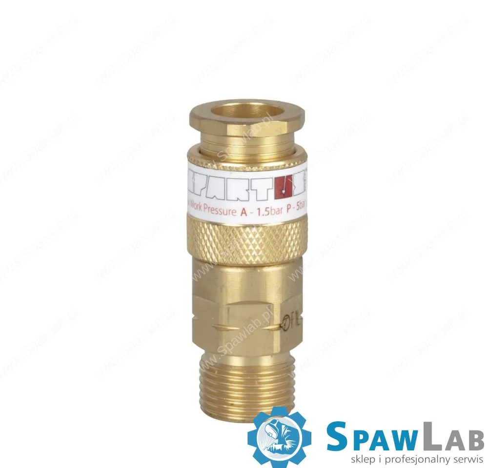 Spartus Szybkozłączka przypalnikowa - gniazdo z gwintem zew. G 3/8”LH (gaz palny)