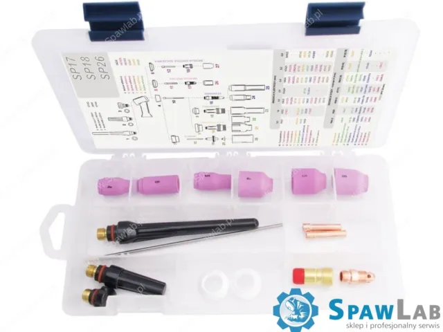 Spartus TIG BOX wersja krótka 17/18/26 zestaw na elektrodę 3.2mm