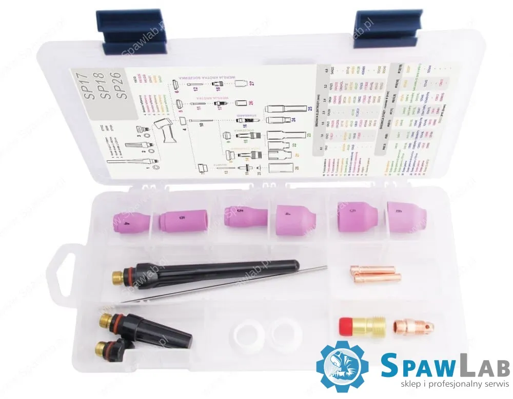 Spartus TIG BOX wersja krótka 17/18/26 zestaw na elektrodę 3.2mm
