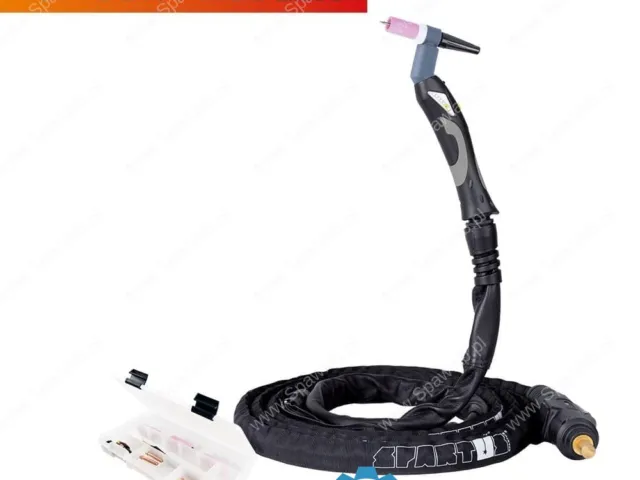 Spartus Uchwyt TIG 150R z obrotową główką SP9-90R, 4m, seria ProFLEX, 1B, pakiet U, SK35, 30cm wężyka, Rec6