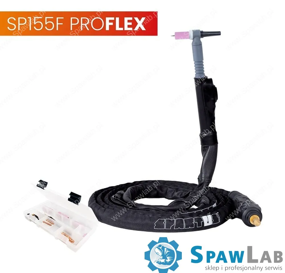 Spartus Uchwyt TIG 155F z główką SP9-70, 4m, seria ProFLEX, 1F, pakiet U, SK35, 30cm wężyka, Rec6