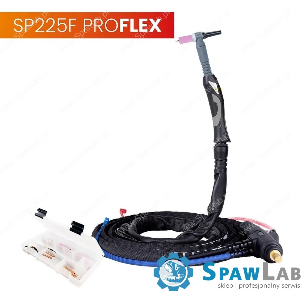 Spartus Uchwyt TIG 225F z główką SP9-70, 4m, seria ProFLEX, mini 1B, pakiet U, SK35, 30cm wężyka, Rec6