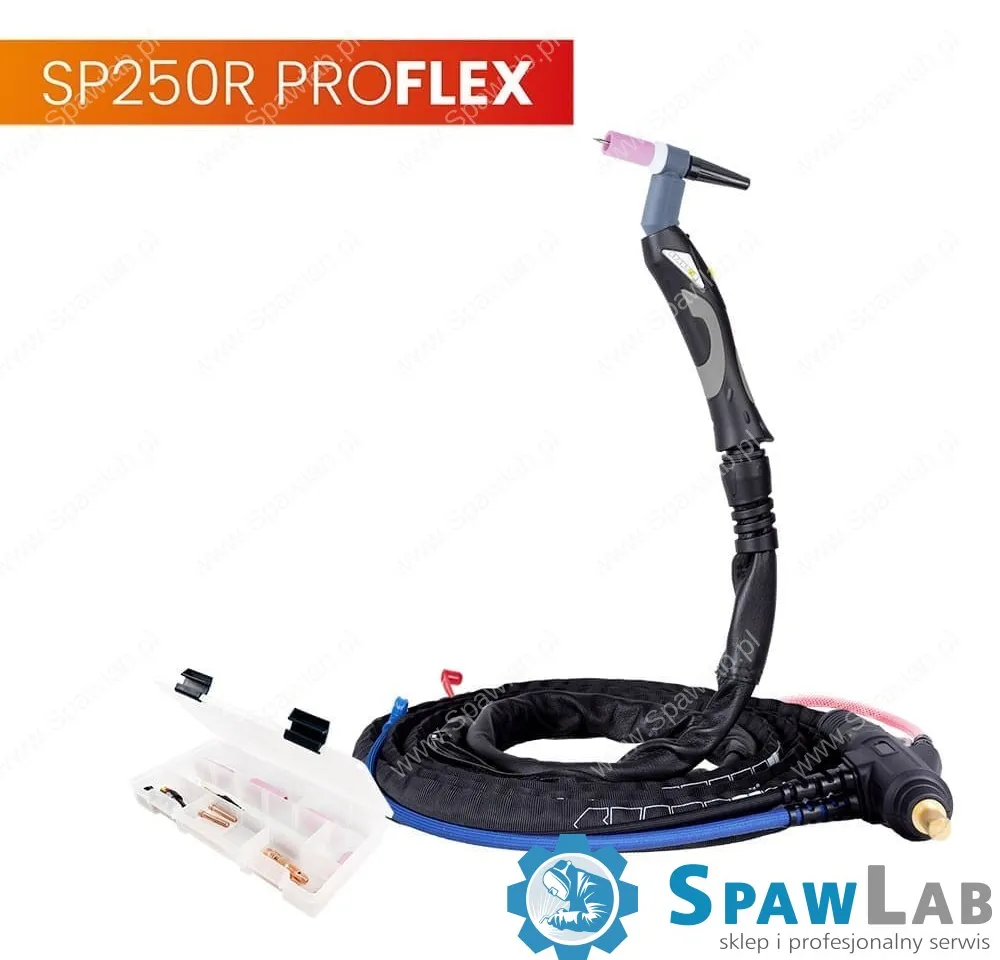 Spartus Uchwyt TIG 250R z obrotową główką SP9-90R, 4m, seria ProFLEX, mini 1B, pakiet U, SK35, 30cm wężyka, Rec6