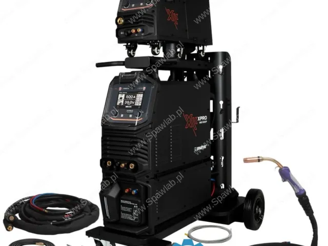 Spartus XPro MIG 500 Dual Pulse [źródło, chłodnica, podajnik, wózek, przewód zespolony 5m] pakiet