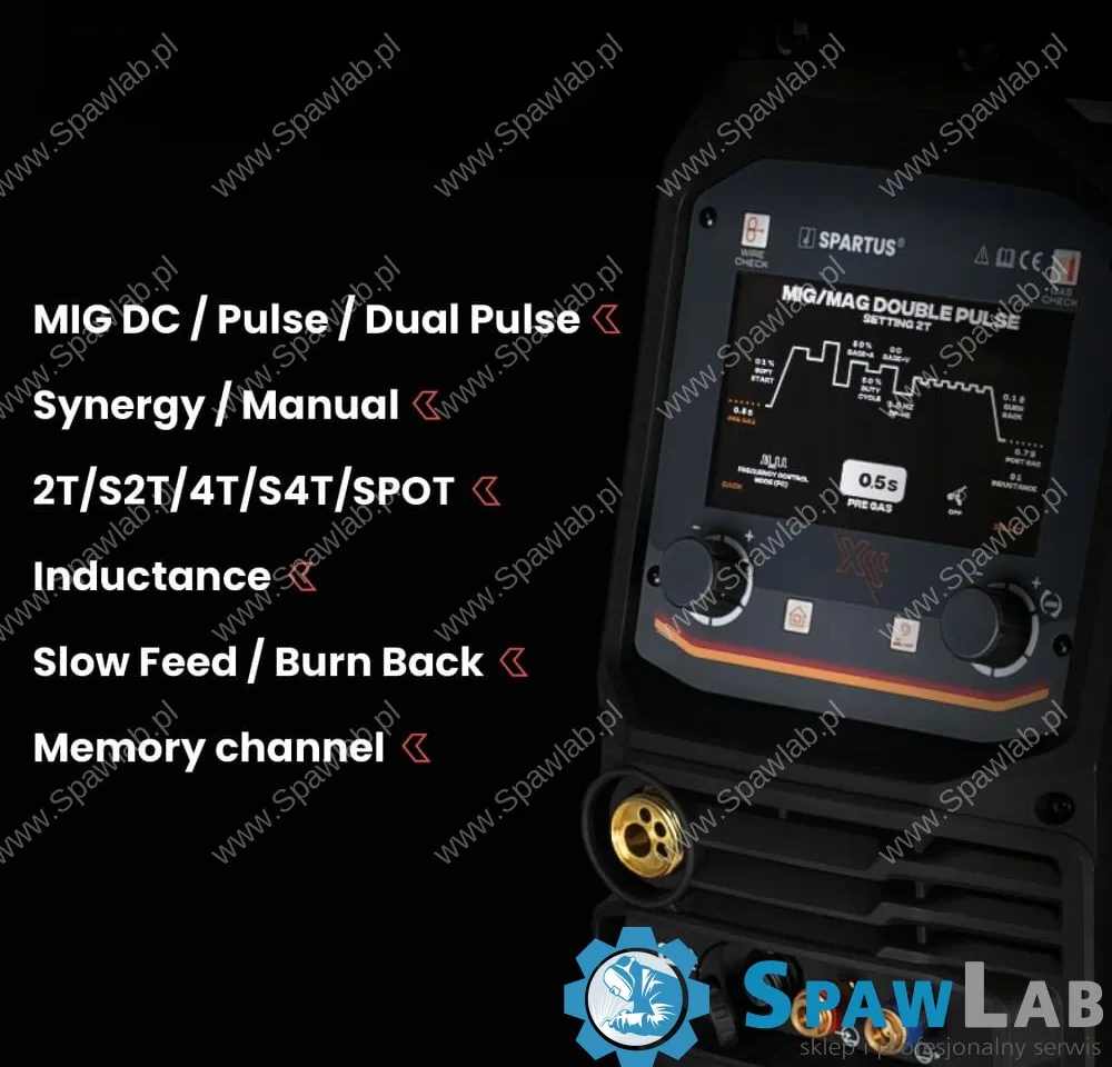 Spartus XPro MIG 500 Dual Pulse [źródło, chłodnica, podajnik, wózek, przewód zespolony 5m] pakiet, zdjęcie 2