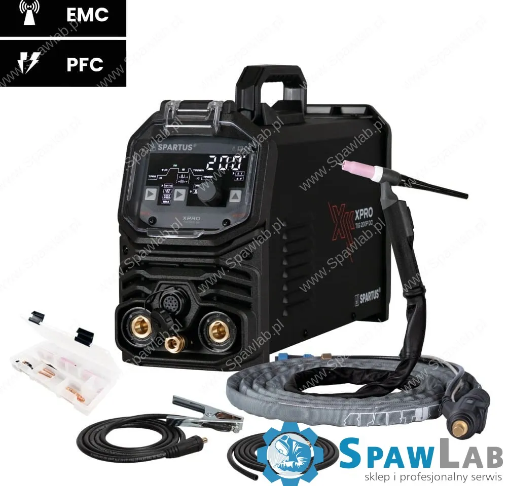 Spartus XPro TIG 200P DC w pakiecie z uchwytem mini SPP 170 - 8m