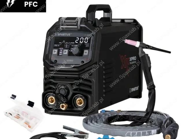 Spartus XPro TIG 200P DC w pakiecie z uchwytem mini SPP 170 - 8m