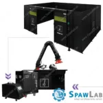 Spartus Zabudowa stanowiska 6000x4000x2250 do spawania laserowego z wyposażeniem