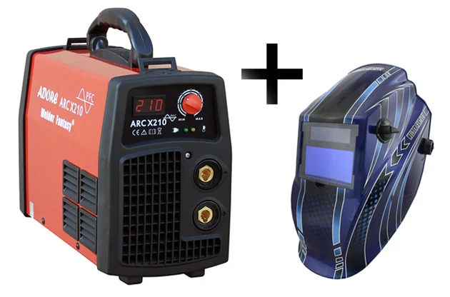 Spawarka ARC MMA ADORE X/210 IGBT Welder Fantasy + przyłbica TECMEN T-700 HOT