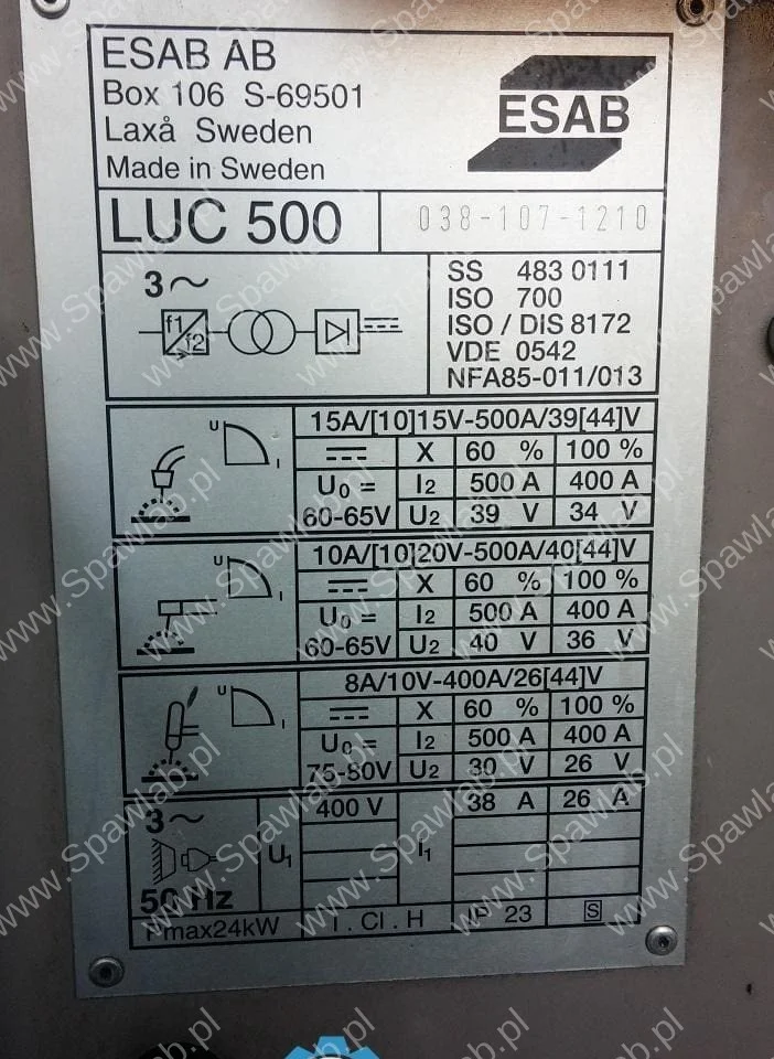 Esab Aristo luc 500A, zdjęcie 6