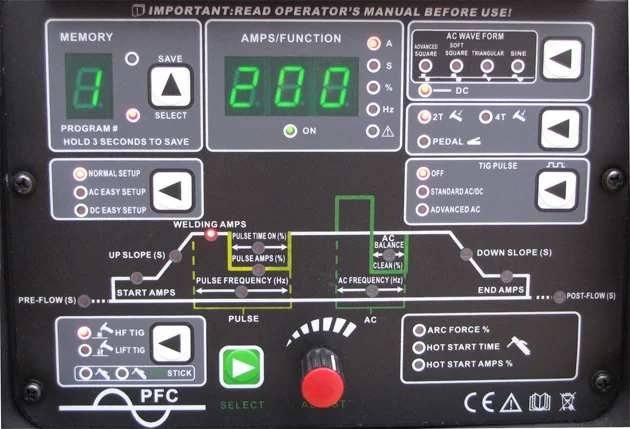 Spawarka inwertorowa JET TIG II AC/DC 200 IGBT PFC Welder Fantasy+uchwyt parker HOT, zdjęcie 2