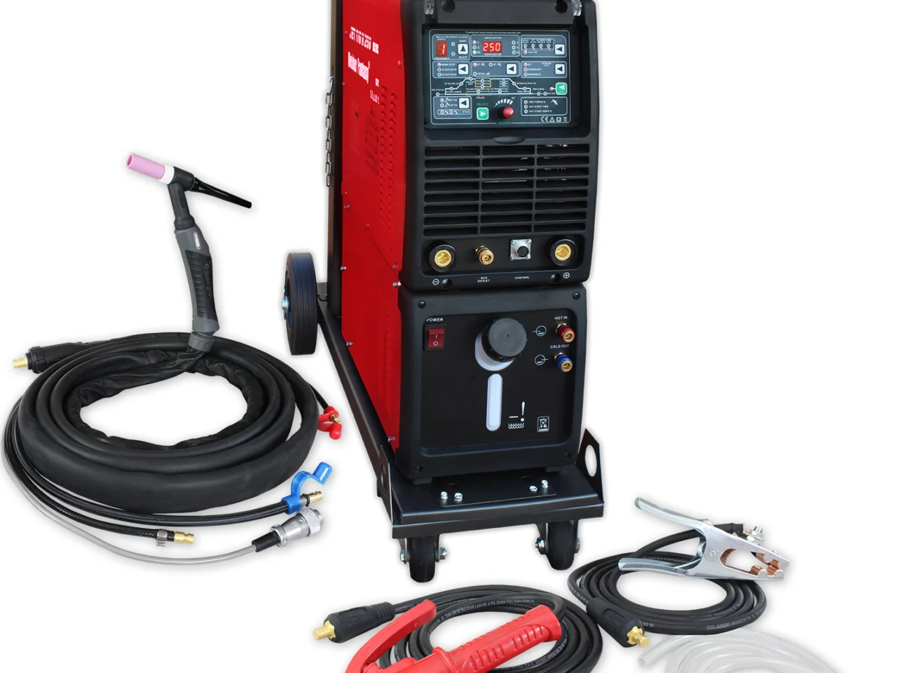 Spawarka inwertorowa JET TIG II TOWER AC/DC 250A IGBT PFC Welder Fantasy + chłodnica + wózek + uchwyt PARKER SGT18 4m HOT, zdjęcie 2