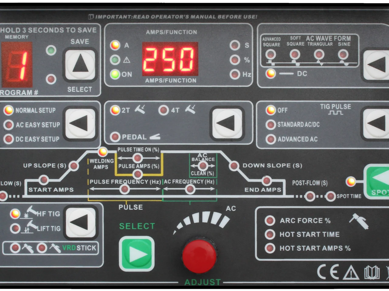 Spawarka inwertorowa JET TIG II TOWER AC/DC 250A IGBT PFC Welder Fantasy + chłodnica + wózek + uchwyt PARKER SGT18 4m HOT, zdjęcie 3