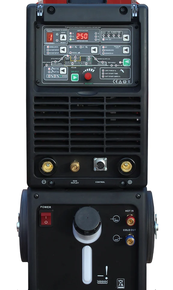 Spawarka inwertorowa JET TIG II TOWER AC/DC 250A IGBT PFC Welder Fantasy + chłodnica + wózek + uchwyt PARKER SGT18 4m HOT, zdjęcie 4