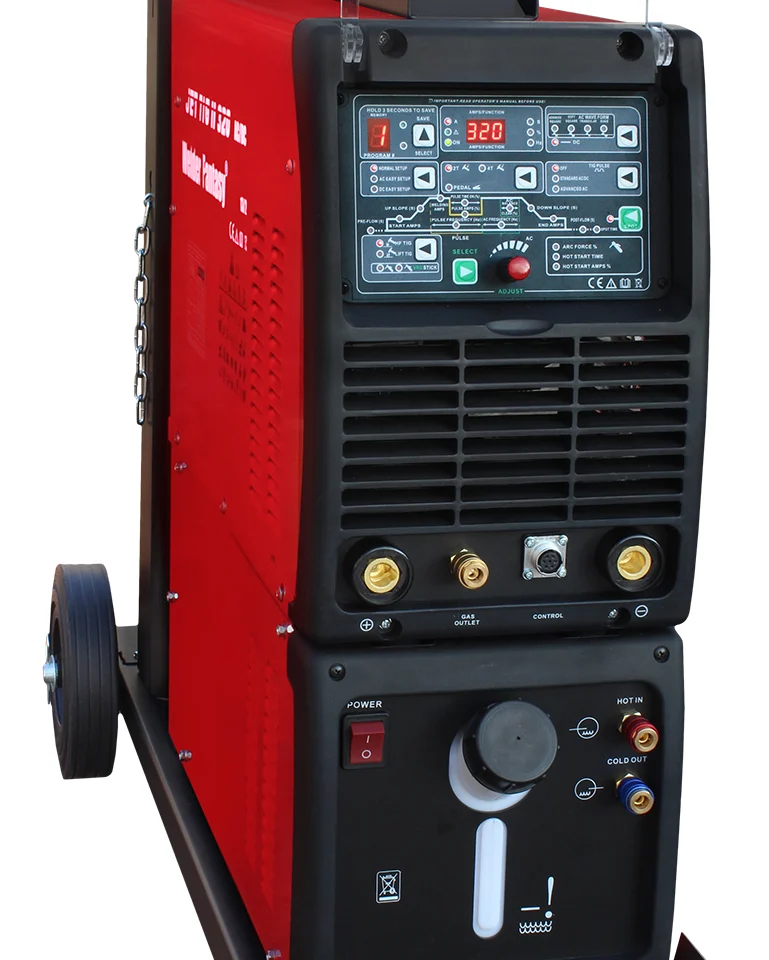 Spawarka inwertorowa JET TIG II TOWER AC/DC 320A IGBT PFC Welder Fantasy + chłodnica + wózek + uchwyt PARKER SGT18 4m