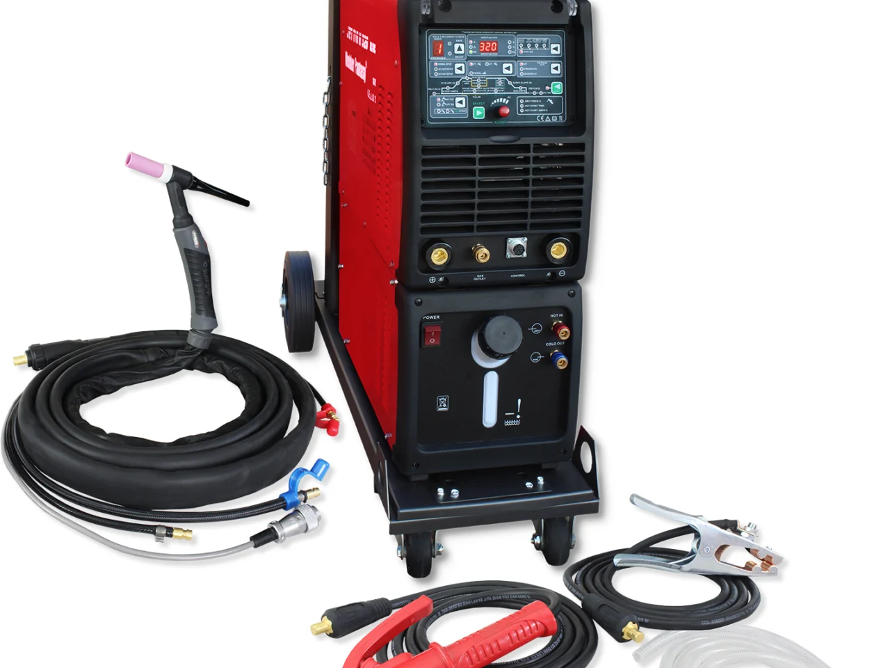 Spawarka inwertorowa JET TIG II TOWER AC/DC 320A IGBT PFC Welder Fantasy + chłodnica + wózek + uchwyt PARKER SGT18 4m, zdjęcie 2