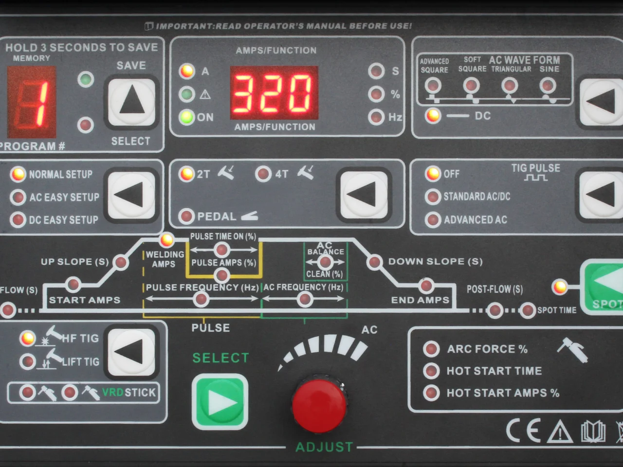 Spawarka inwertorowa JET TIG II TOWER AC/DC 320A IGBT PFC Welder Fantasy + chłodnica + wózek + uchwyt PARKER SGT18 4m, zdjęcie 3