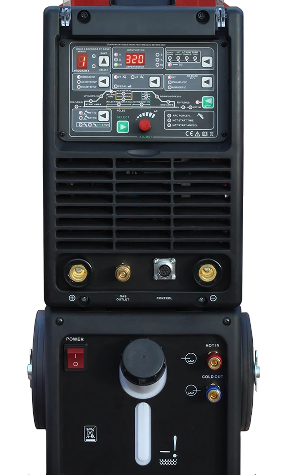 Spawarka inwertorowa JET TIG II TOWER AC/DC 320A IGBT PFC Welder Fantasy + chłodnica + wózek + uchwyt PARKER SGT18 4m, zdjęcie 4