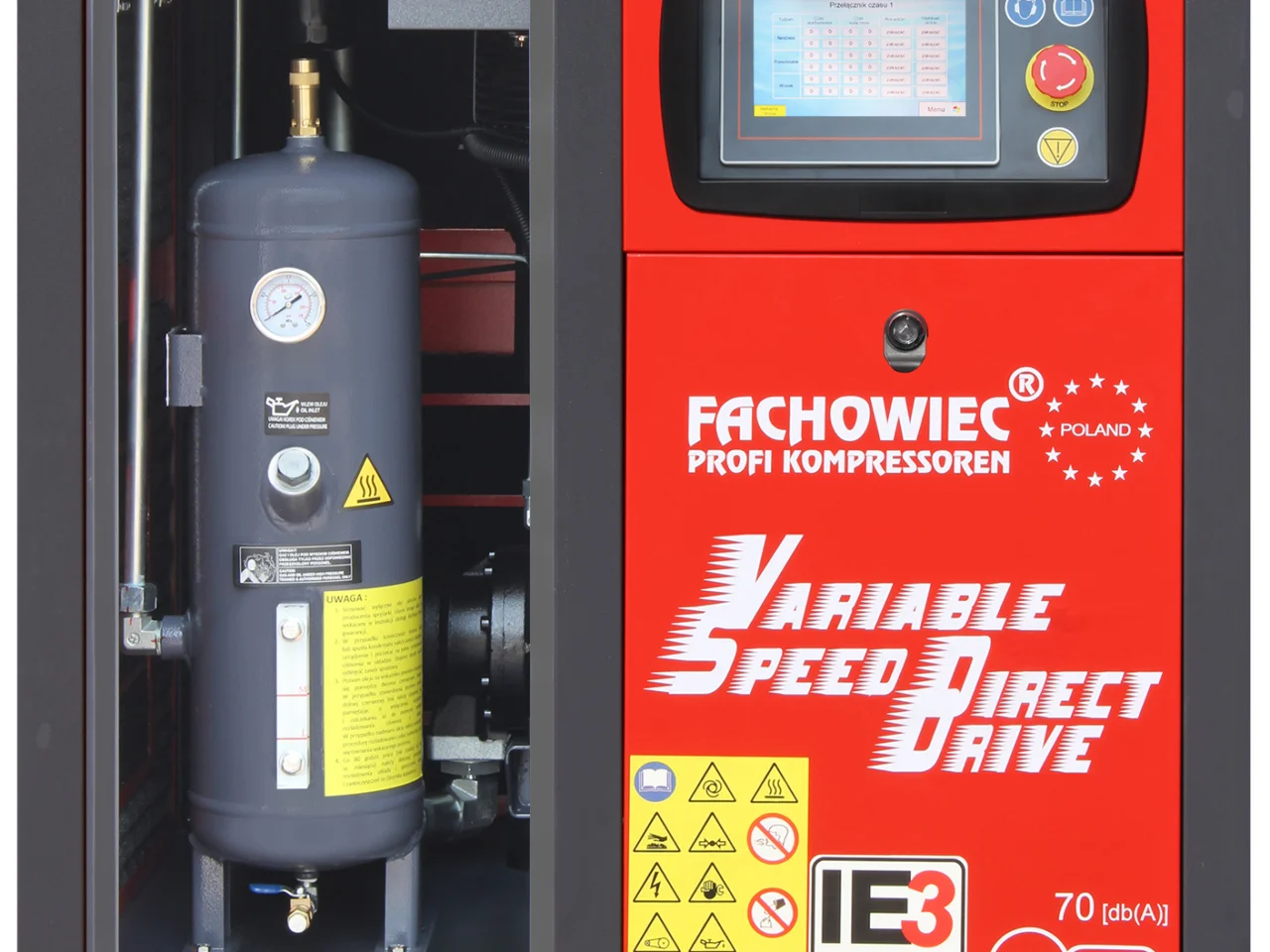 Sprężarka śrubowa Profi Kompressoren ARROW II 15 kW VSD 720-1800 l/min 10 bar 400V napęd bezpośredni, zdjęcie 4
