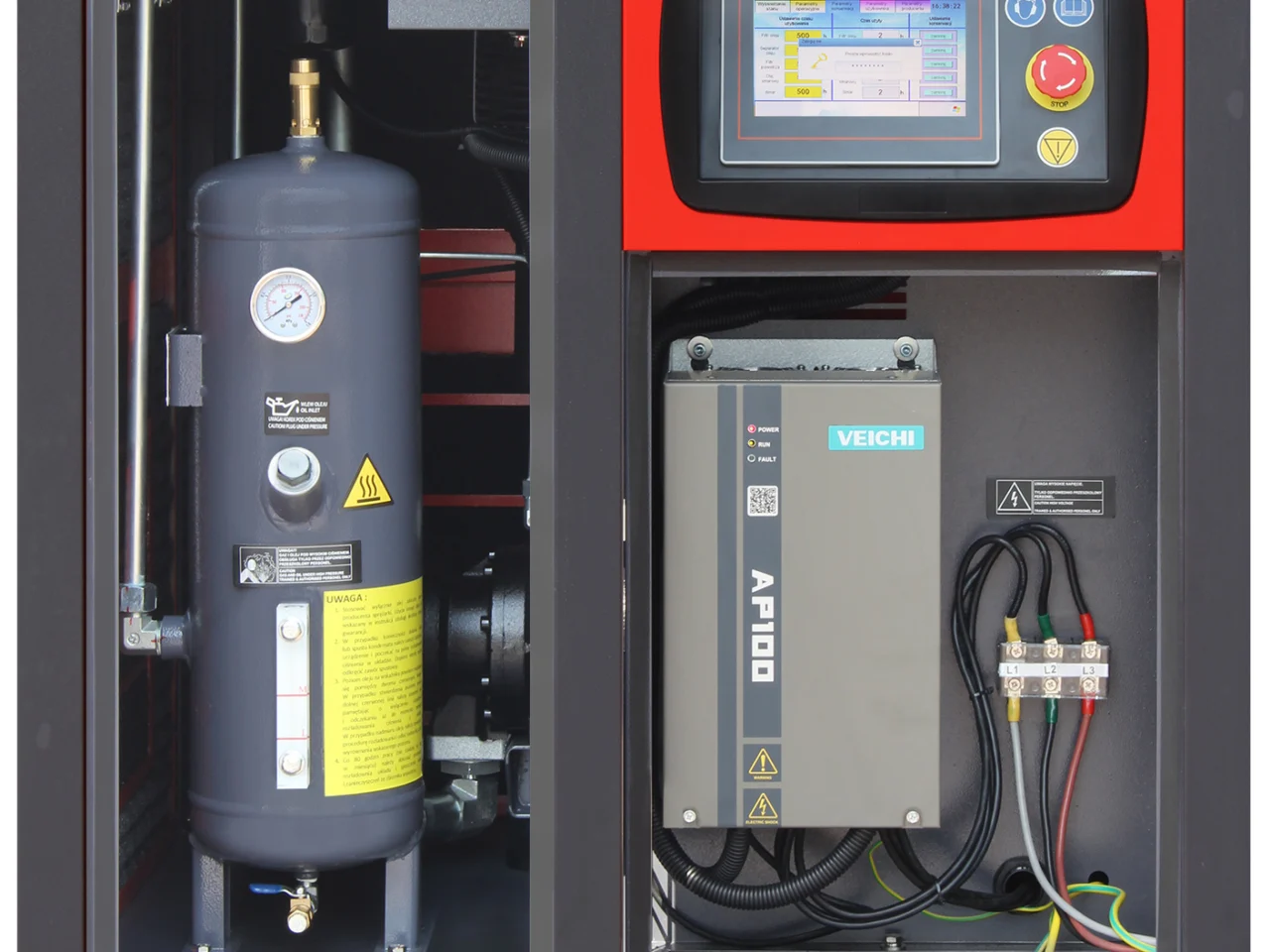 Sprężarka śrubowa Profi Kompressoren ARROW II 15 kW VSD 720-1800 l/min 10 bar 400V napęd bezpośredni, zdjęcie 6