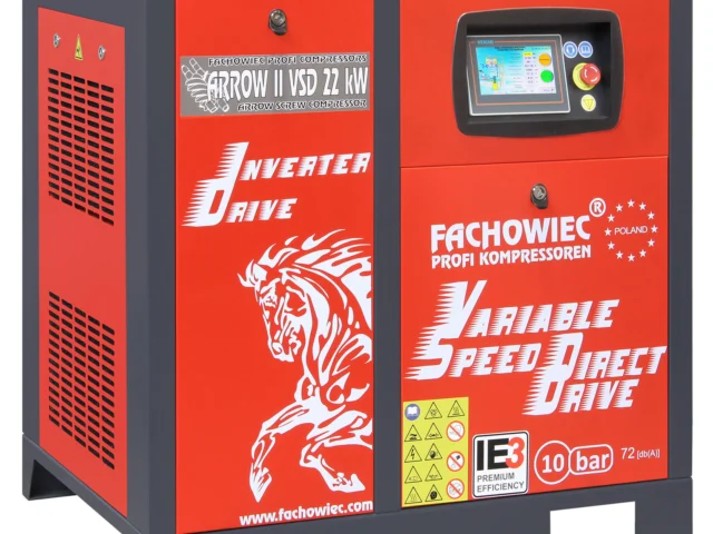 Sprężarka śrubowa Profi Kompressoren ARROW II 22 kW VSD 1160-3000 l/min 10 bar 400V napęd bezpośredni