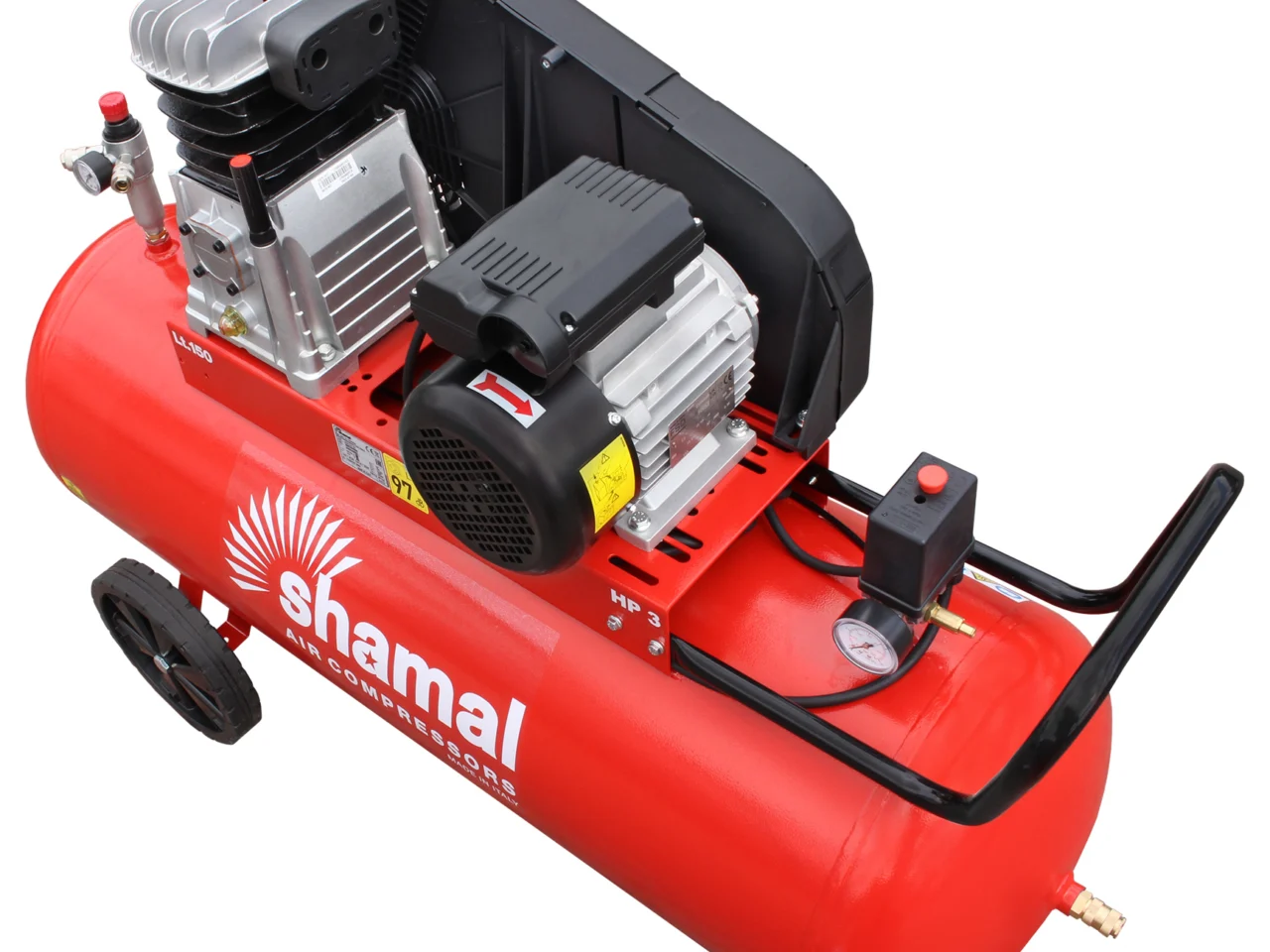 Sprężarka tłokowa kompresor Shamal CM 390/150 SB38C 230V 2.2kW 10 bar, zdjęcie 5