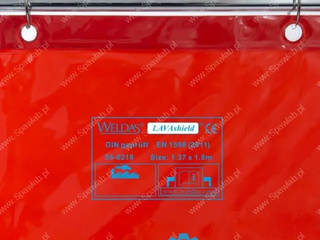 Weldas Ekran Spawalniczy LAVAshield® Czerwony 180×137 cm z możliwością łączenia 55-6218