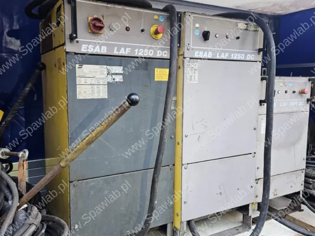 Zestaw- 2x Esab LAE 1250, 1x Esab LAE 800 + 3x traktorek spawalniczy esab ( panel A2-A6), Przewód pośredni ok 50m