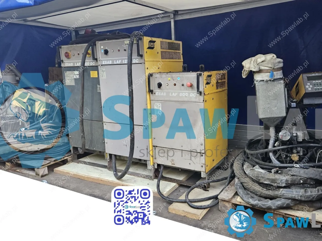 Zestaw- 2x Esab LAE 1250, 1x Esab LAE 800 + 3x traktorek spawalniczy esab ( panel A2-A6), Przewód pośredni ok 50m, zdjęcie 11